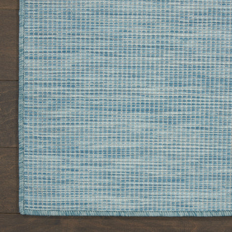 9' X 12' Aqua Indoor Outdoor Area Rug