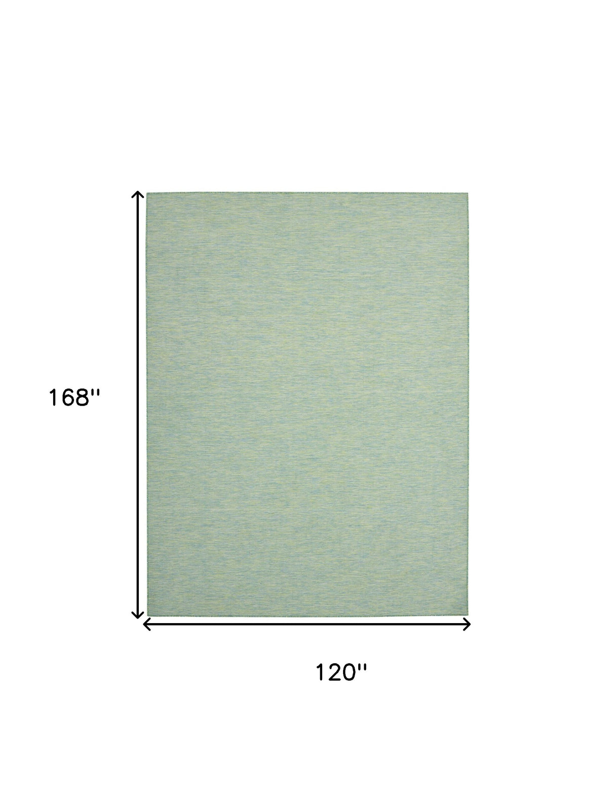 10' X 14' Blue and Green Indoor Outdoor Area Rug