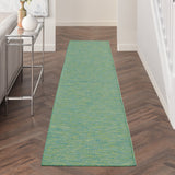 10' Blue Power Loom Runner Rug