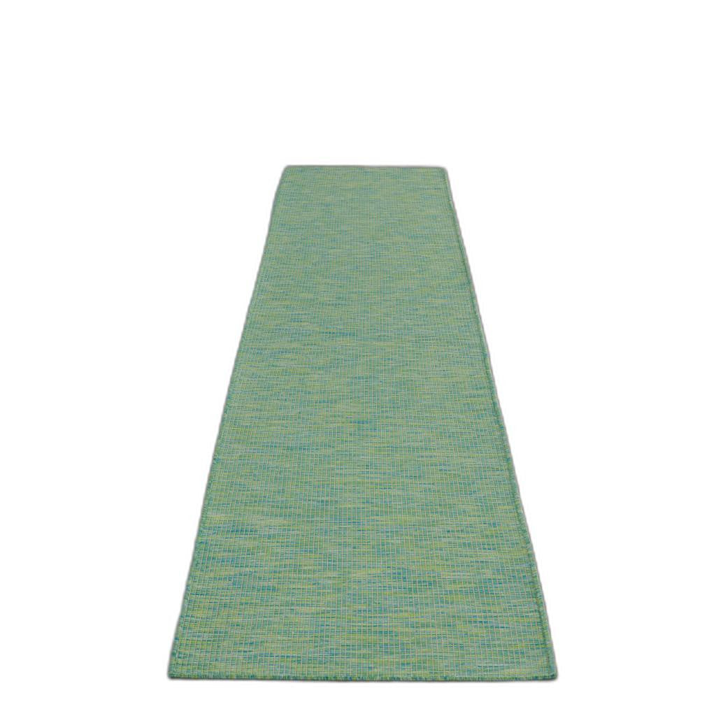 12' Blue Power Loom Runner Rug