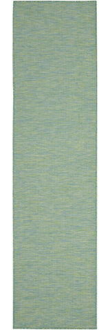 8' Blue Power Loom Runner Rug