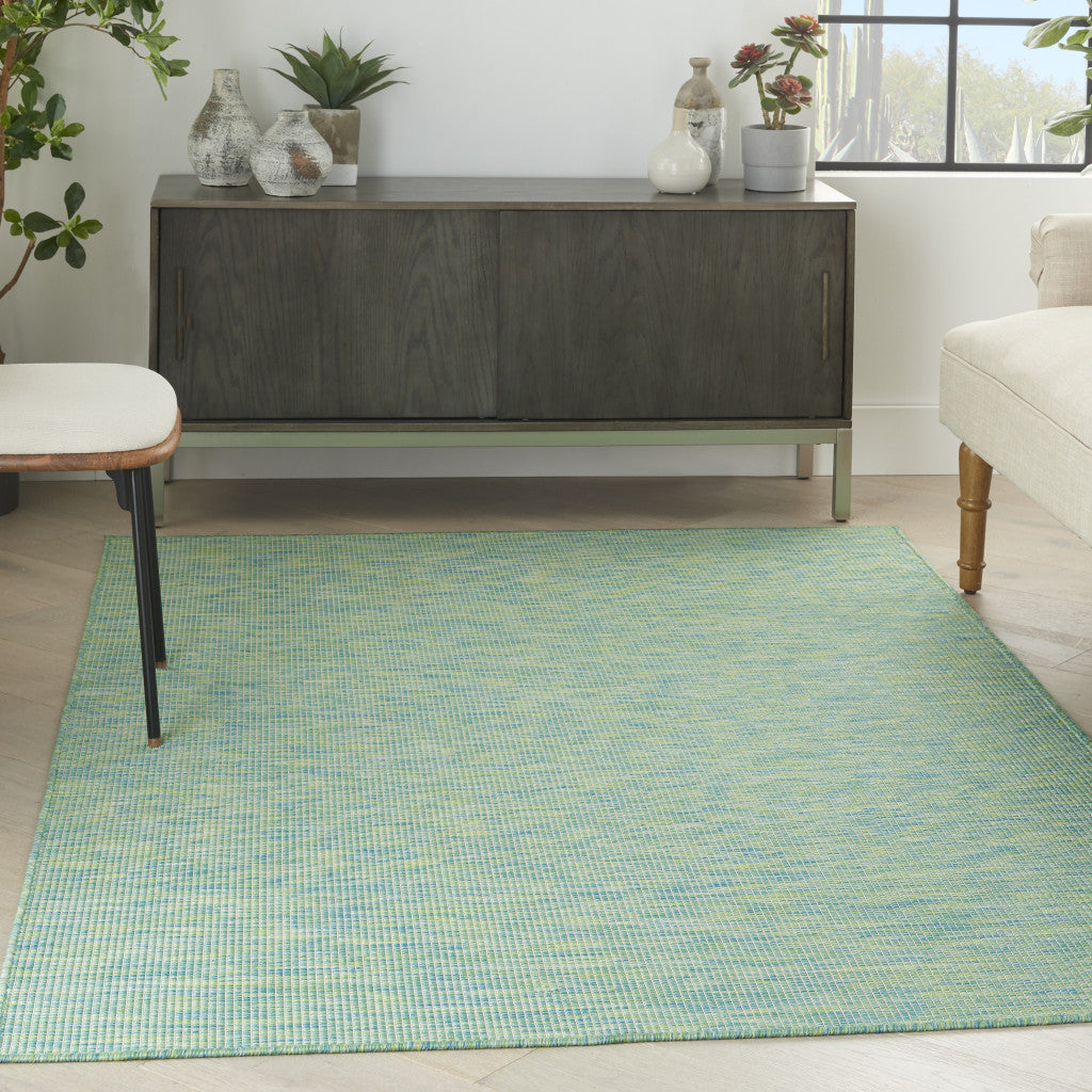 4' X 6' Blue Power Loom Area Rug