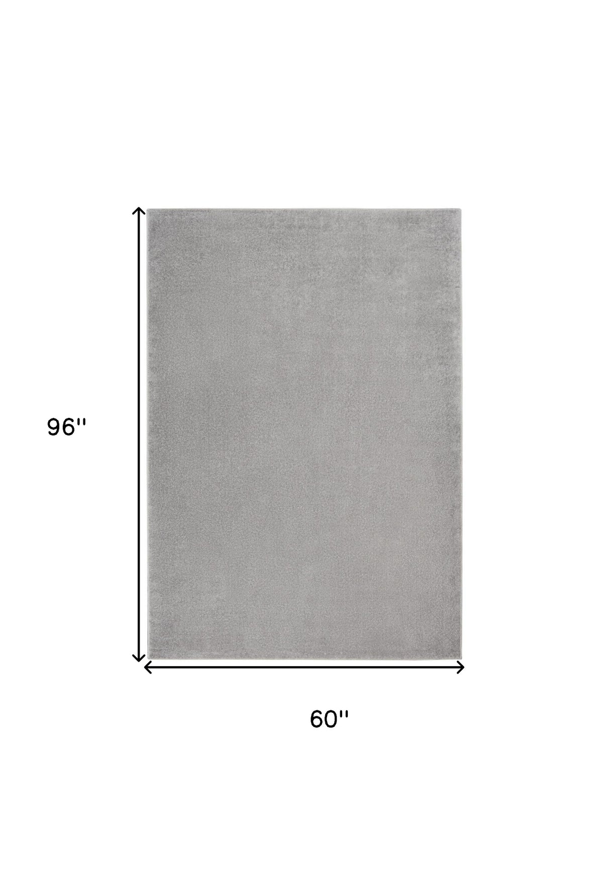 5' X 8' Gray Power Loom Area Rug