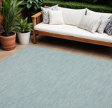 8' X 10' Aqua Indoor Outdoor Area Rug