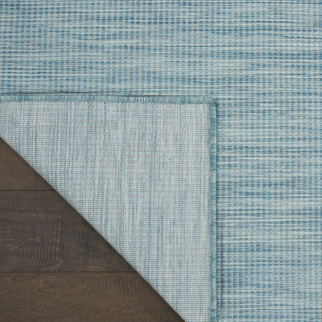 8' X 10' Aqua Indoor Outdoor Area Rug