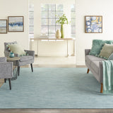 8' X 10' Aqua Indoor Outdoor Area Rug