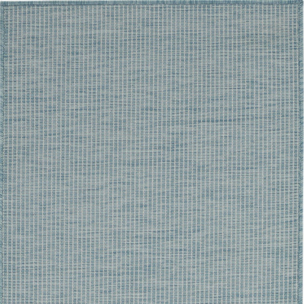 8' Aqua Power Loom Runner Rug