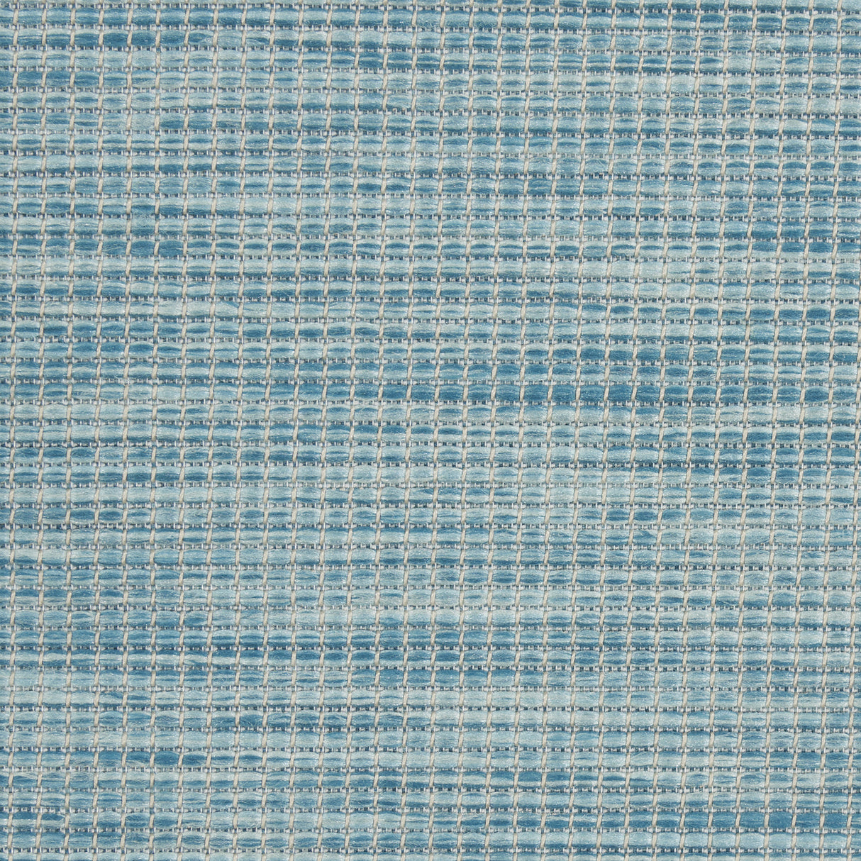 8' Aqua Round Power Loom Area Rug