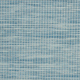 8' Aqua Round Power Loom Area Rug