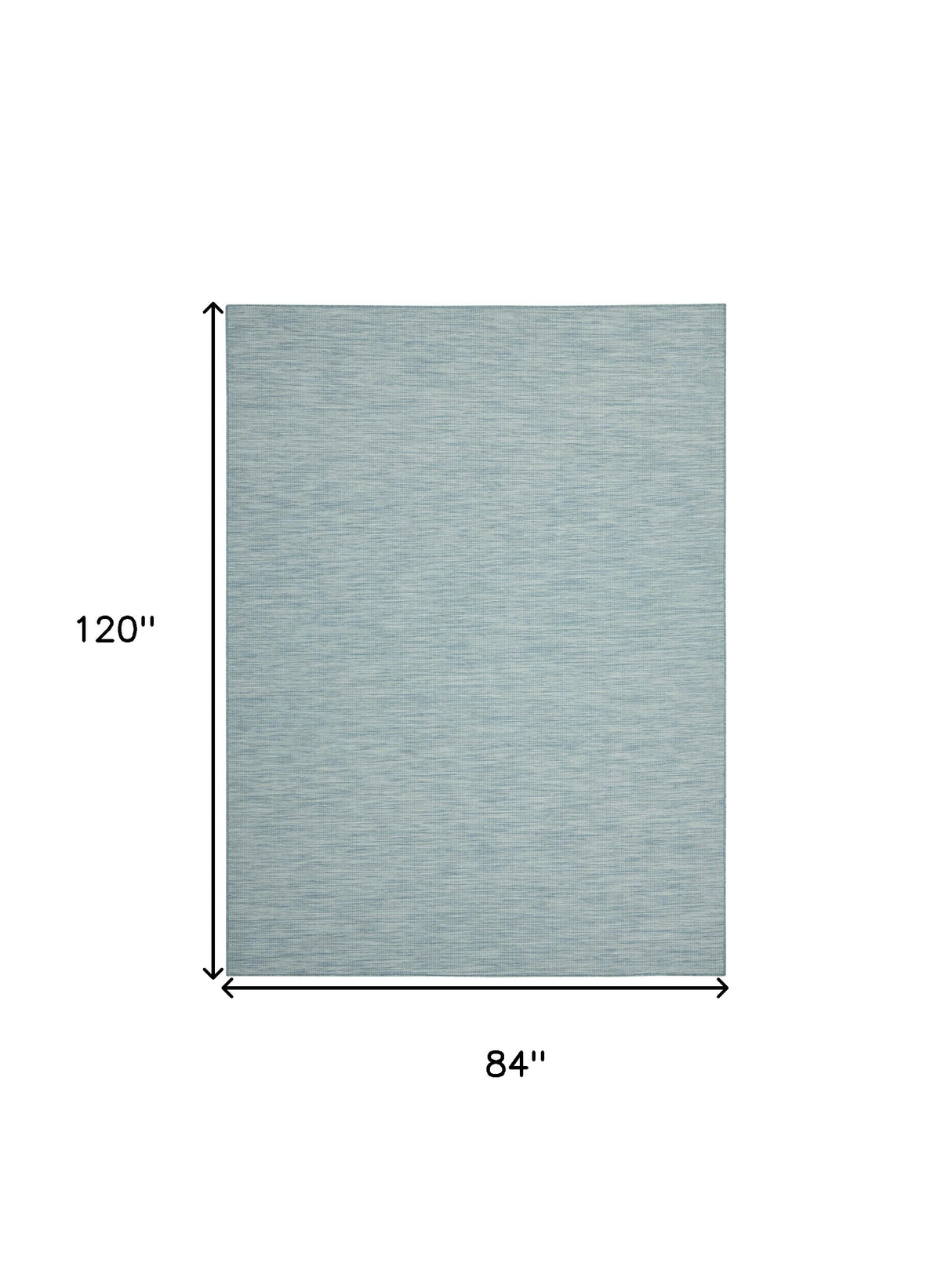 7' X 10' Aqua Indoor Outdoor Area Rug