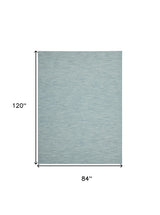 7' X 10' Aqua Indoor Outdoor Area Rug