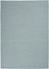 5' X 7' Aqua Indoor Outdoor Area Rug