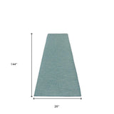 12' Aqua Power Loom Runner Rug