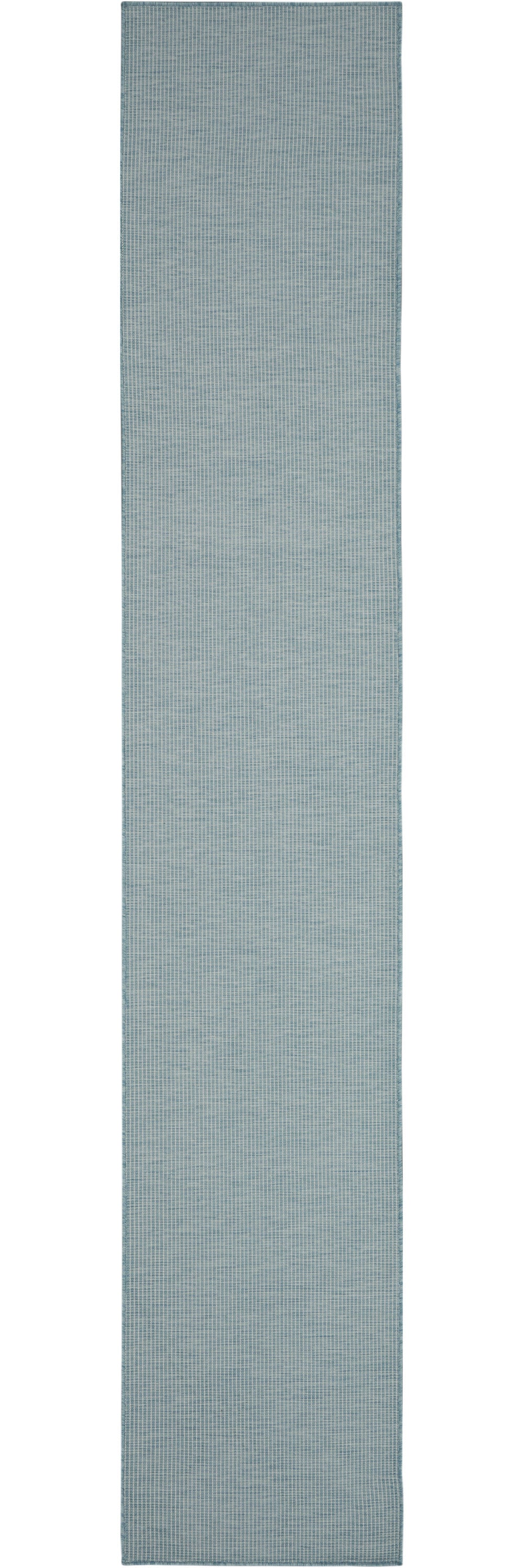 10' Aqua Power Loom Runner Rug