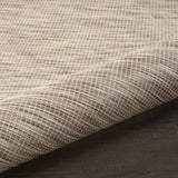 6' Beige Round Power Loom Area Rug