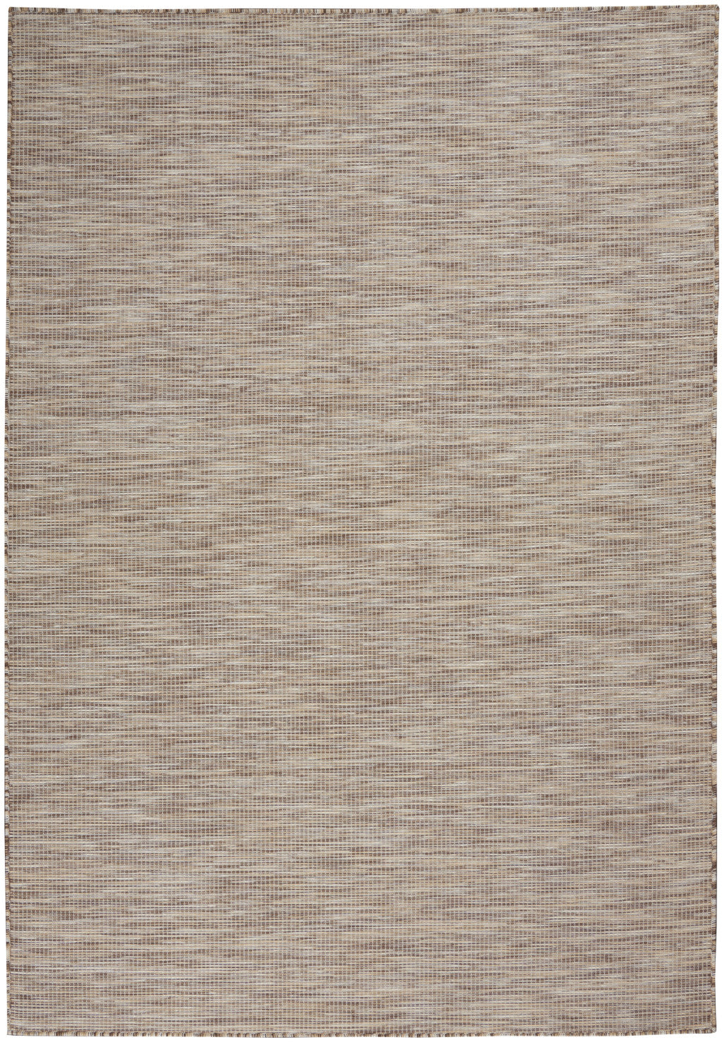 5' X 7' Beige Indoor Outdoor Area Rug