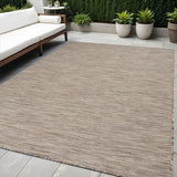 5' X 7' Beige Indoor Outdoor Area Rug