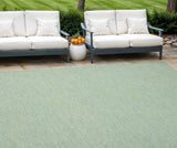 8' X 10' Blue and Green Indoor Outdoor Area Rug