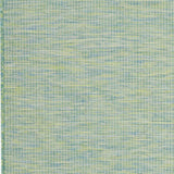 8' X 10' Blue and Green Indoor Outdoor Area Rug