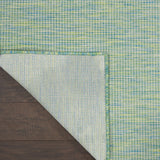 7' X 10' Blue and Green Indoor Outdoor Area Rug