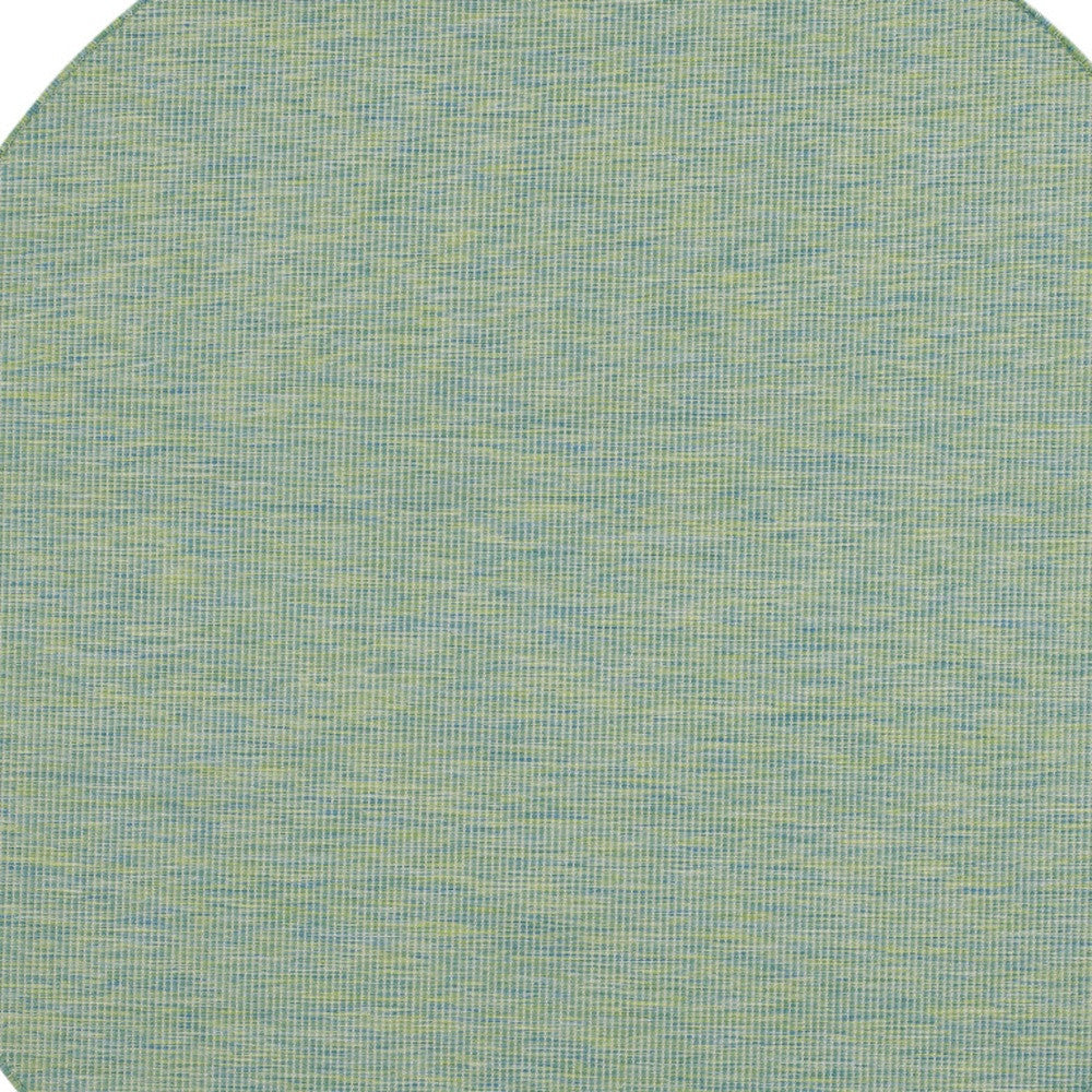 6' Blue Round Power Loom Area Rug