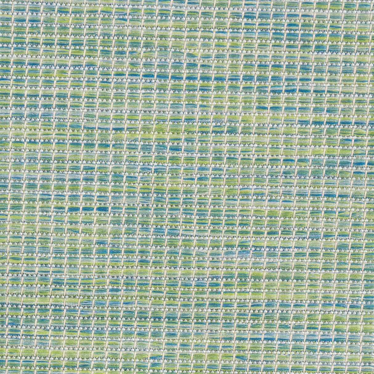 5' X 7' Blue and Green Indoor Outdoor Area Rug