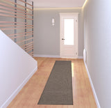 8' Brown Power Loom Runner Rug