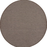 8' Brown Round Power Loom Area Rug