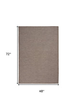 4' X 6' Brown Power Loom Area Rug