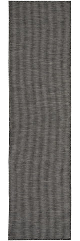 8' Charcoal Power Loom Runner Rug