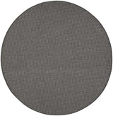 8' Charcoal Round Power Loom Area Rug