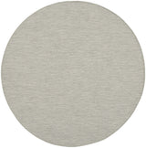 6' Gray Round Power Loom Area Rug