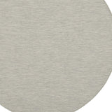 6' Gray Round Power Loom Area Rug