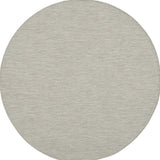 6' Gray Round Power Loom Area Rug