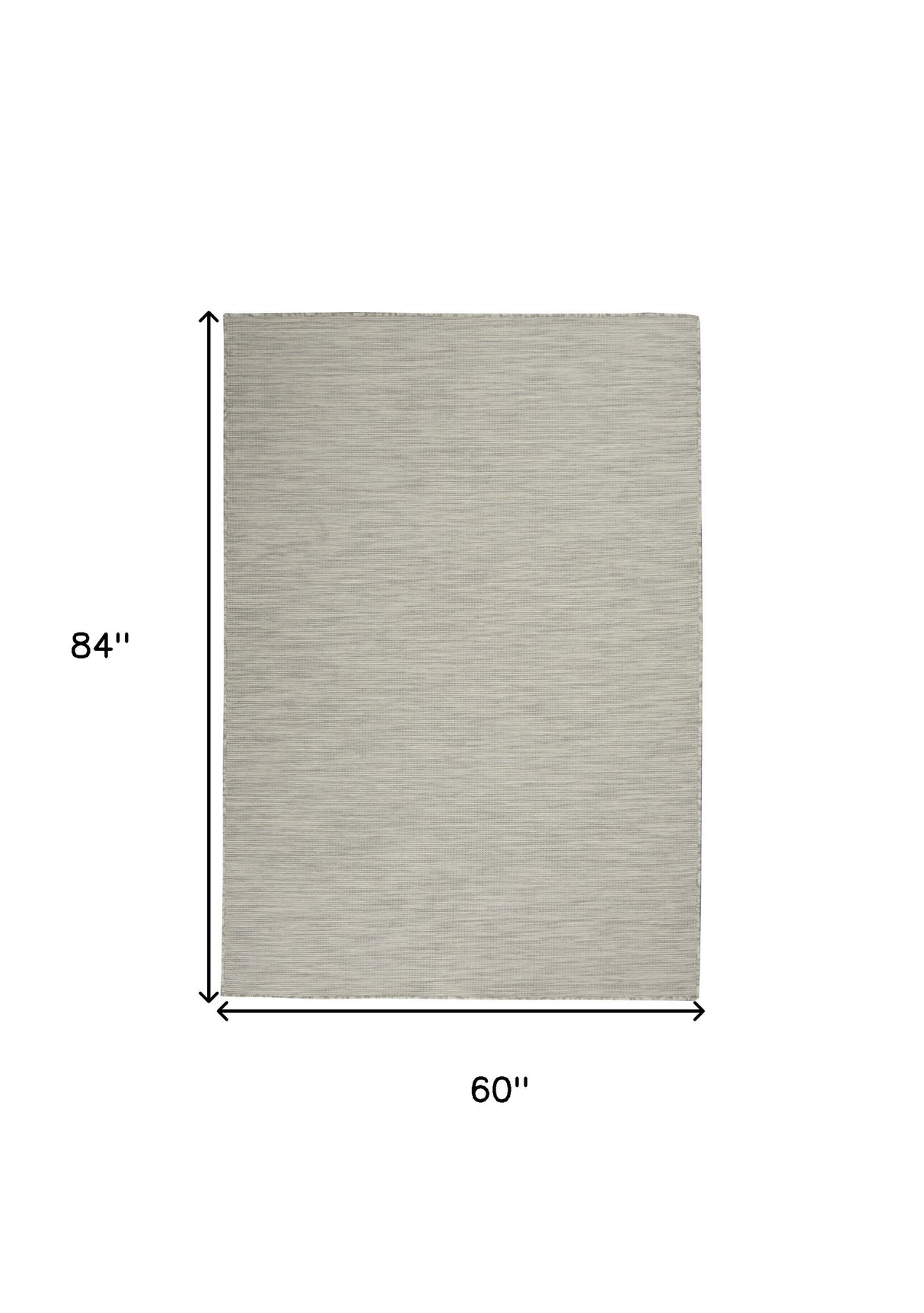 5' X 7' Light Gray Indoor Outdoor Area Rug