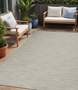 5' X 7' Light Gray Indoor Outdoor Area Rug