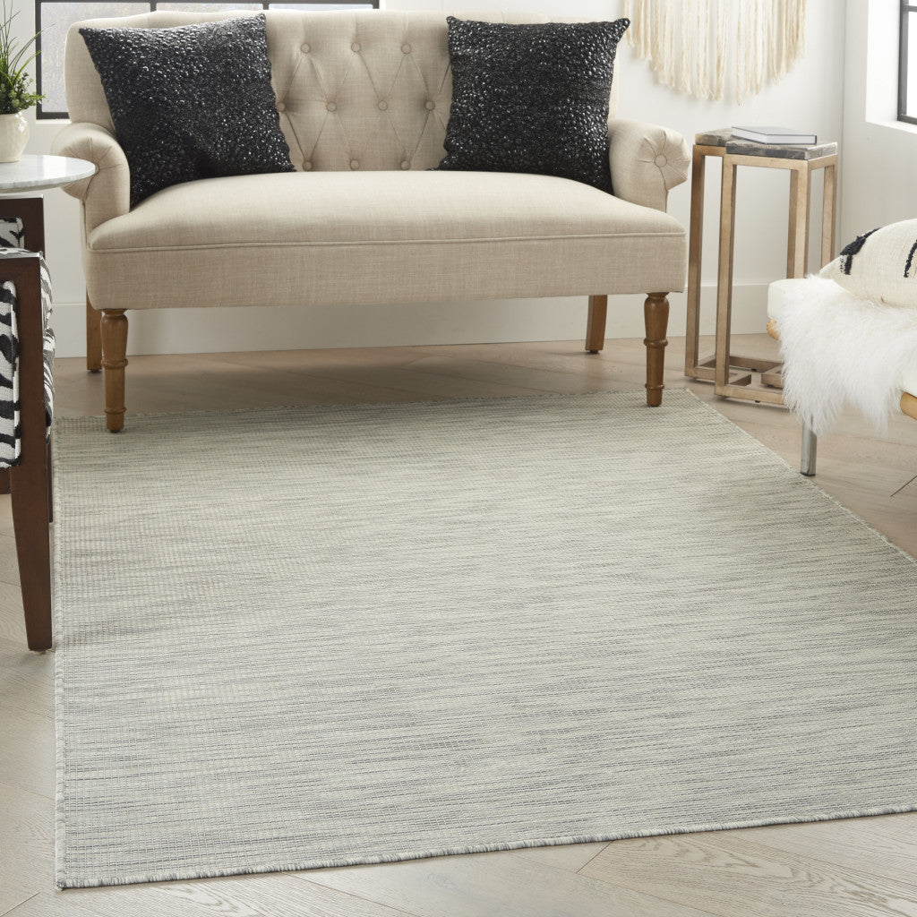 5' X 7' Light Gray Indoor Outdoor Area Rug