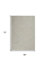 4' X 6' Gray Power Loom Area Rug