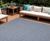 8' X 10' Navy Blue Indoor Outdoor Area Rug