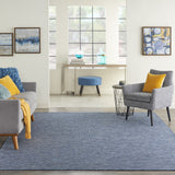 8' X 10' Navy Blue Indoor Outdoor Area Rug