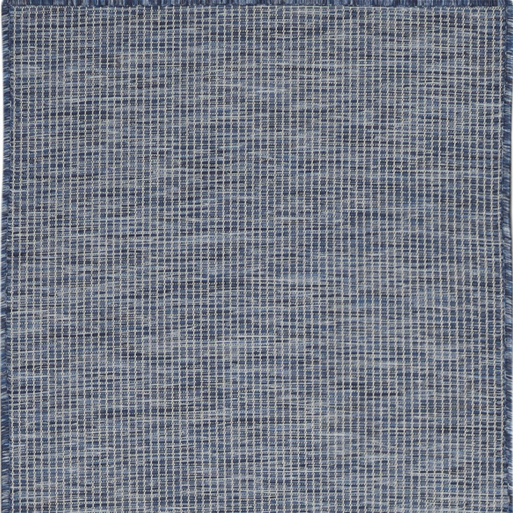 8' Navy Blue Power Loom Runner Rug