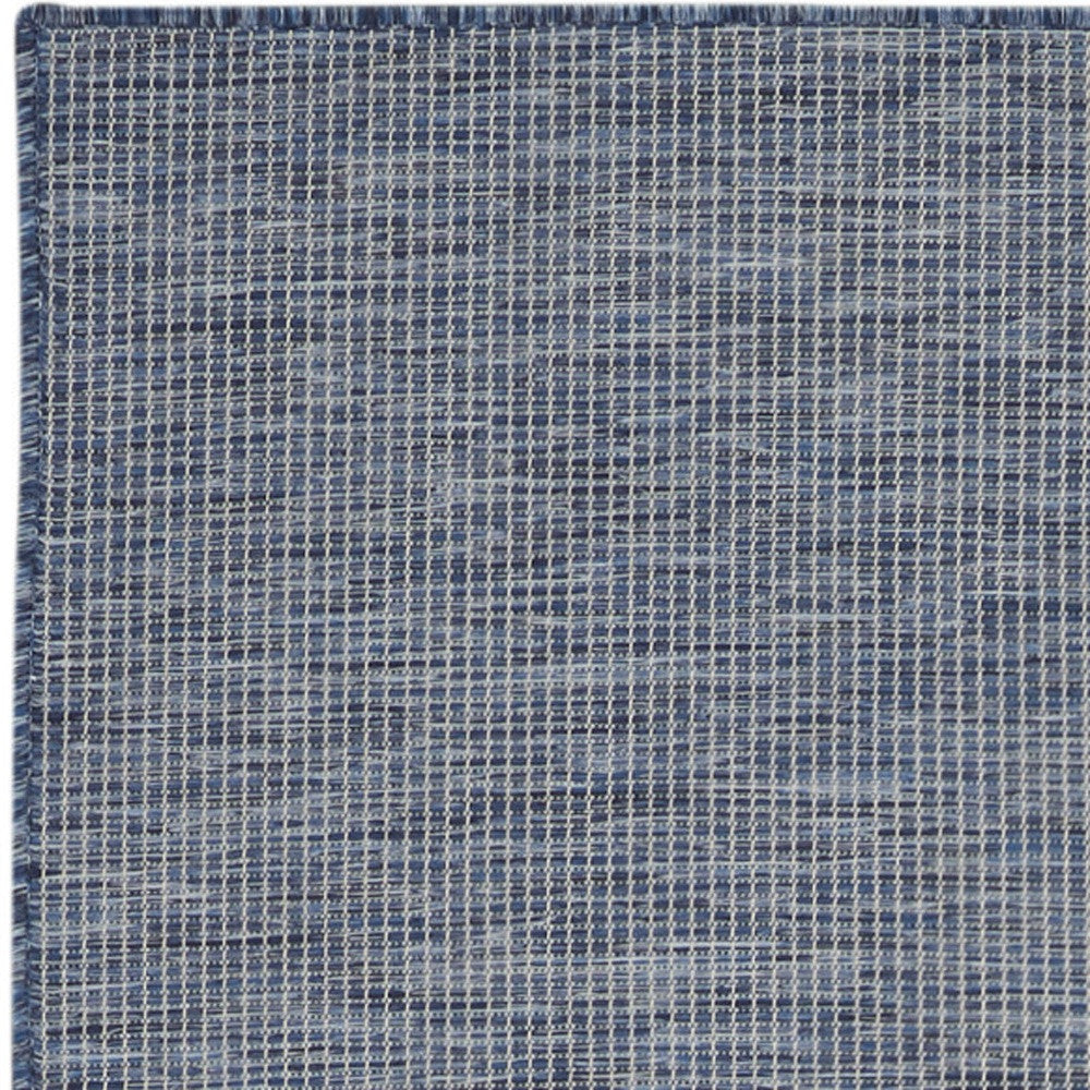 8' Navy Blue Power Loom Runner Rug