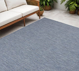 5' X 7' Navy Blue Indoor Outdoor Area Rug