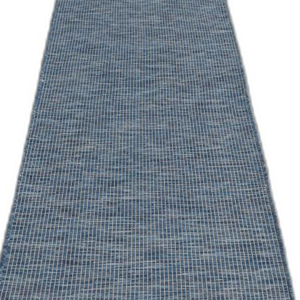 12' Navy Blue Power Loom Runner Rug