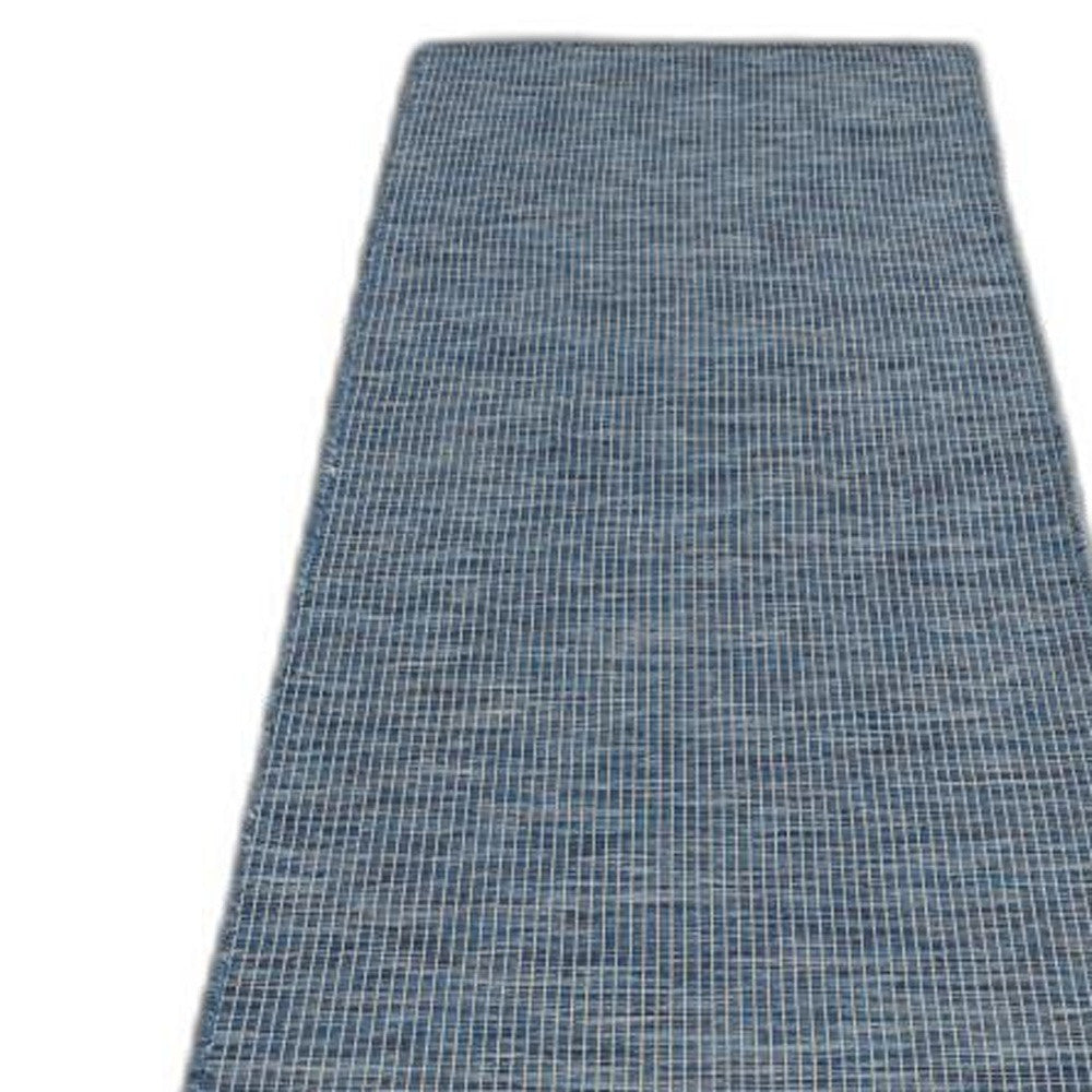 10' Navy Blue Power Loom Runner Rug