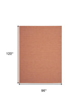 8' X 10' Terracotta Indoor Outdoor Area Rug