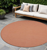 8' Terracotta Indoor Outdoor Area Rug