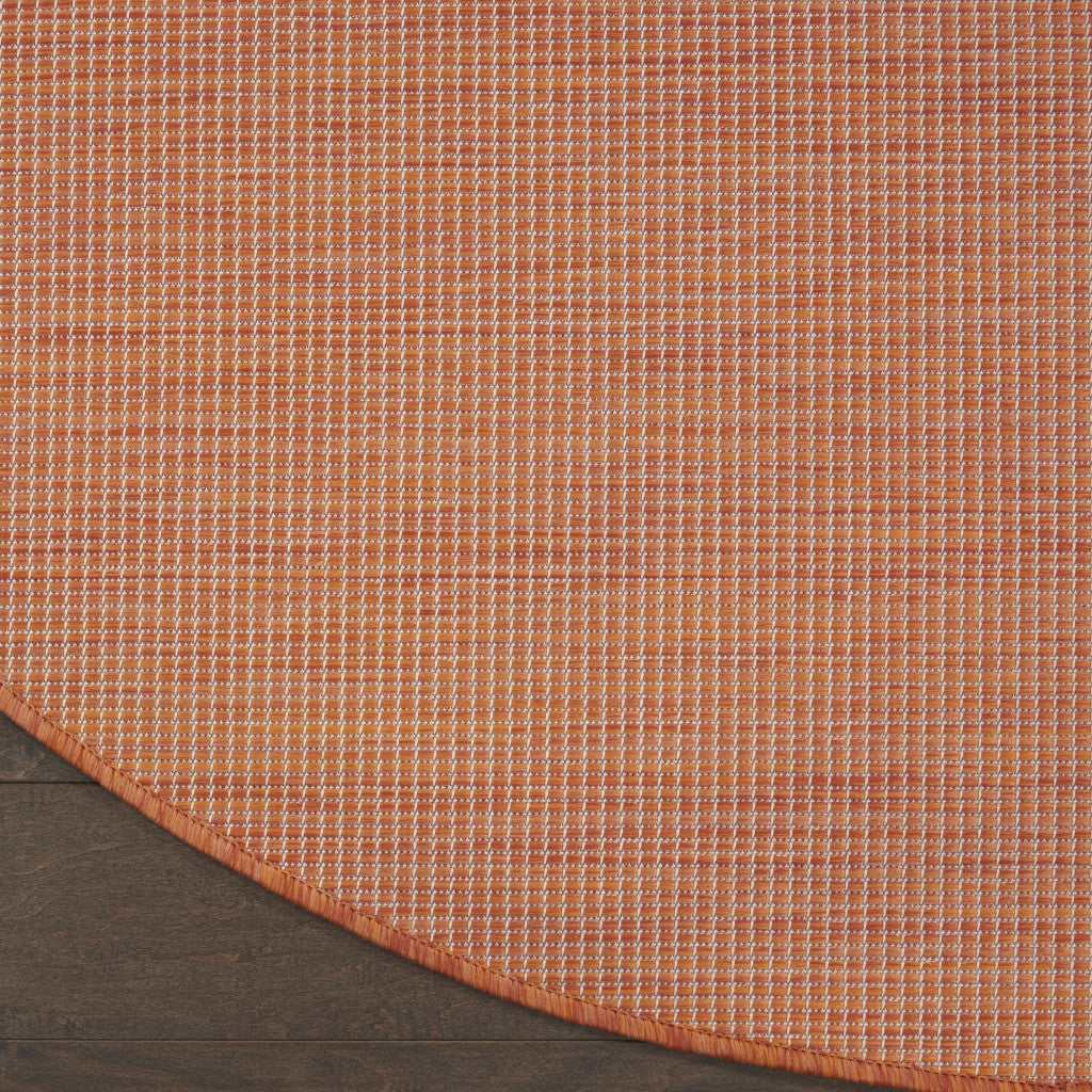 8' Terracotta Indoor Outdoor Area Rug