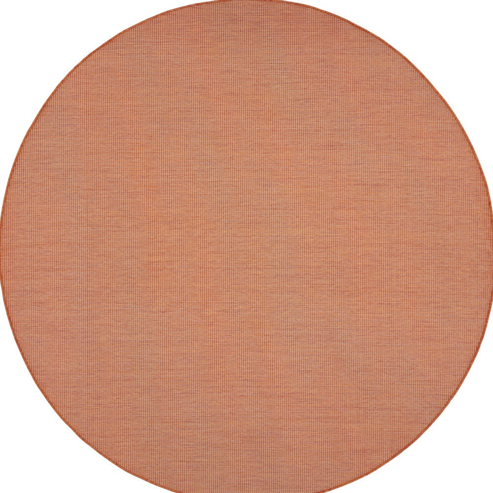 8' Terracotta Indoor Outdoor Area Rug