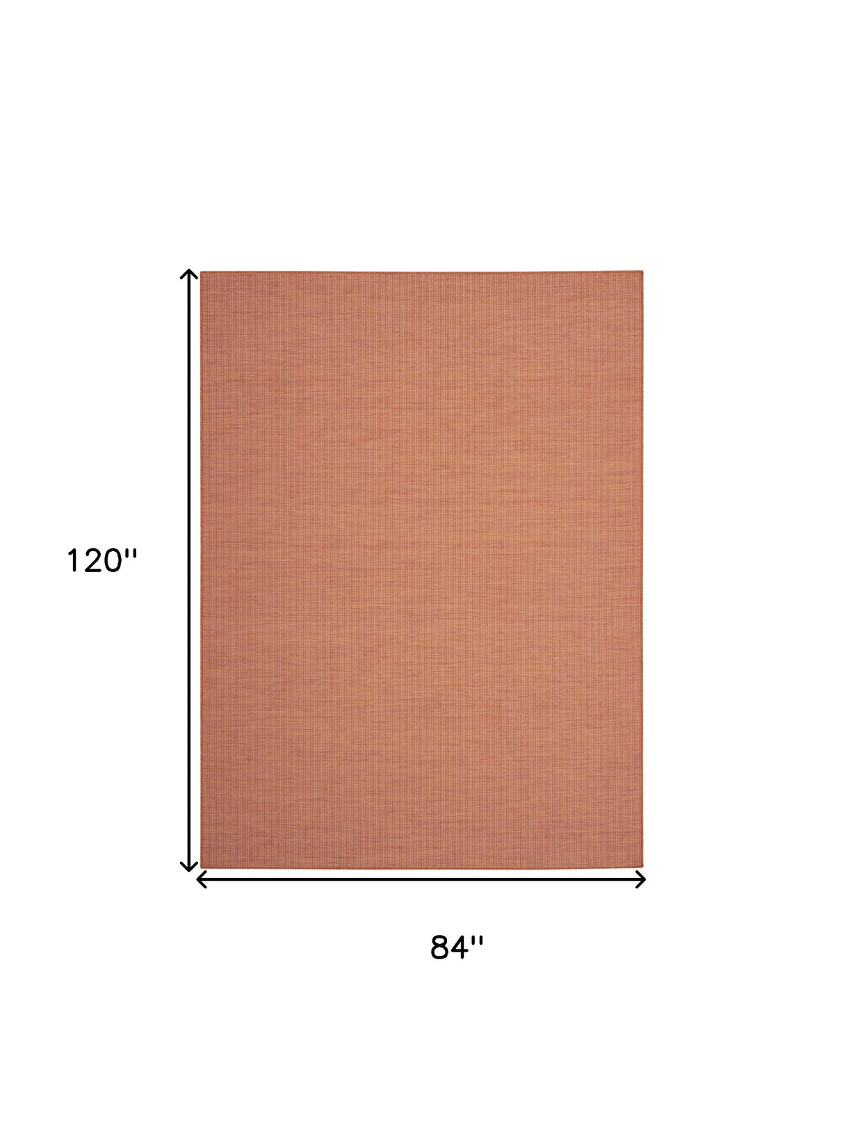 7' X 10' Terracotta Indoor Outdoor Area Rug